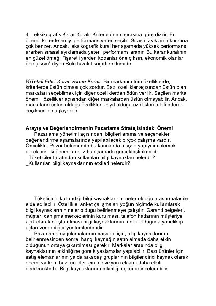 Tüketici seçimi: önemli kararlar Tüketici seçimi: önemli kararlar